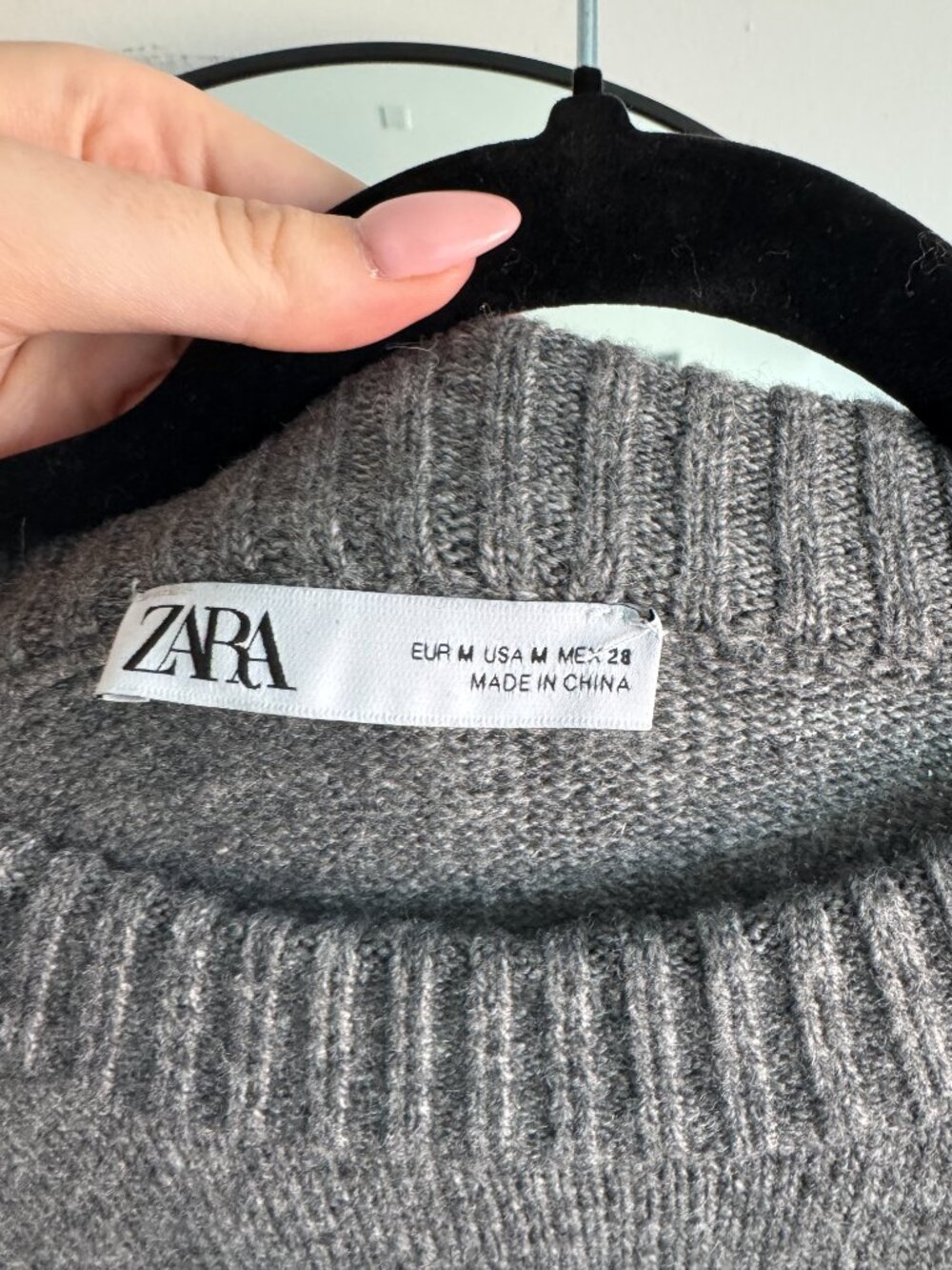 Zara Oversized Grey Knit Sweater - Picture 5 of 5